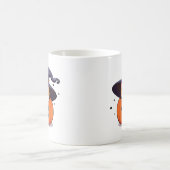 Mug Chat avec chapeau de sorcière dans la citrouille d (Centre)