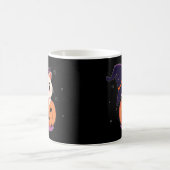 Mug Chat avec chapeau de sorcière dans la citrouille d (Centre)
