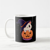 Mug Chat avec chapeau de sorcière dans la citrouille d (Gauche)