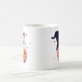 Mug Chat avec chapeau de sorcière dans la citrouille d (Centre)