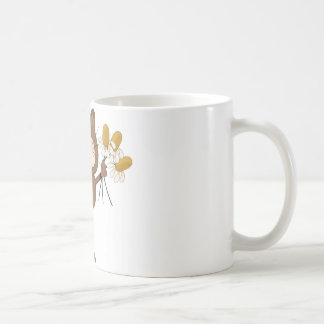 Mug Chat avec des marguerites