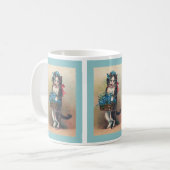 Mug "Chat avec des myosotis des marais 2" cru (Devant gauche)