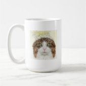 Mug Chat avec le casquette de fleur (Gauche)