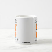 Mug Chat avec moustache de dessin animé et dicton drôl (Centre)