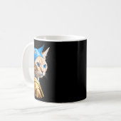 Mug Chat Avec Une Perle D'oreille Dans Un Style De Por (Devant gauche)