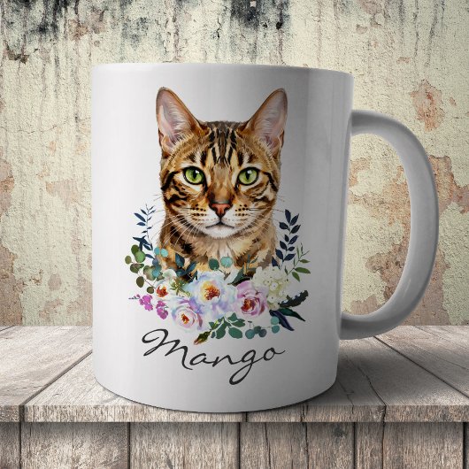 Mug Chat Bengal à l'aquarelle