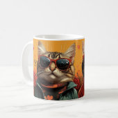 Mug Chat Bengal avec des roses en forme de cœur pour l (Devant gauche)