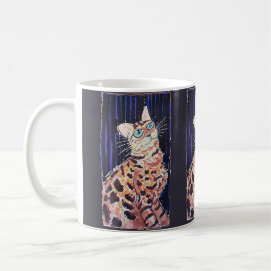 Mug Chat Bengal Néo-Noir (Gauche)