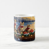 Mug Chat Bengal Noël Bateau Fêtes (Centre)