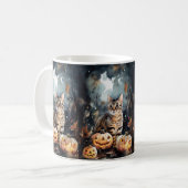 Mug Chat Bengale D'Halloween Avec Peur Citrouille (Devant gauche)