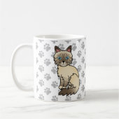 Mug Chat Birman/Ragdoll au point chocolat tabby et pat (Gauche)