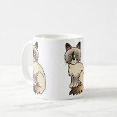 Mug Chat Birman / Ragdoll au point tortie (Devant gauche)