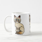 Mug Chat Birman / Ragdoll au point tortie (Gauche)
