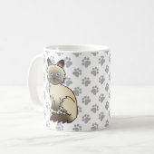 Mug Chat Birman / Ragdoll Point Chocolat & Pattes Mign (Devant gauche)