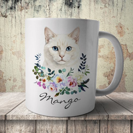 Mug Chat blanc aquarelle
