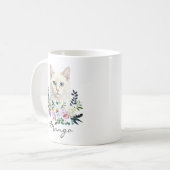Mug Chat blanc aquarelle (Devant gauche)