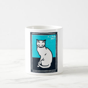 Mug Chat blanc assis, Julie de Graag