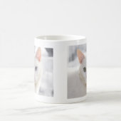 Mug chat blanc aux yeux étranges (Centre)