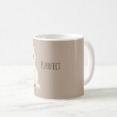 Mug Chat blanc crème de cacao avec lunettes Parfait (Devant droit)