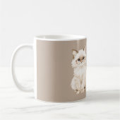 Mug Chat blanc crème de cacao avec lunettes Parfait (Gauche)