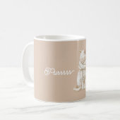 Mug Chat blanc crème ronronnant (Devant gauche)