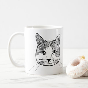 Mug Chat blanc de gingembre personnalisé