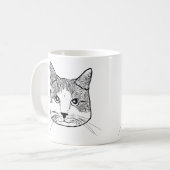 Mug Chat blanc de gingembre personnalisé (Devant gauche)