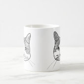 Mug Chat blanc de gingembre personnalisé (Centre)
