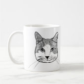 Mug Chat blanc de gingembre personnalisé (Gauche)