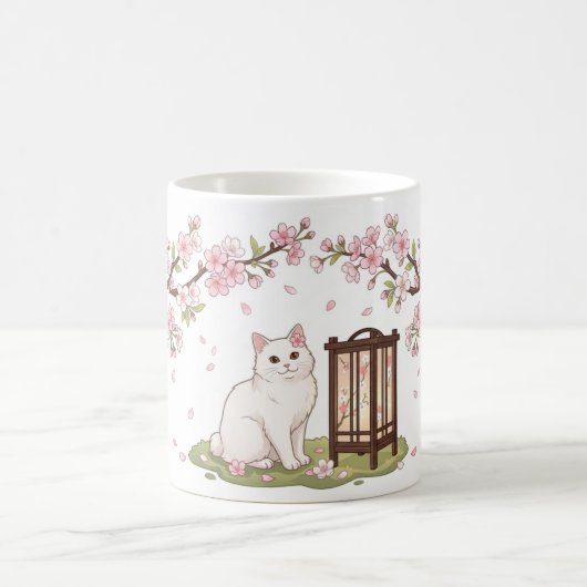 Mug Chat blanc & Lanterne Sakura (Centre)