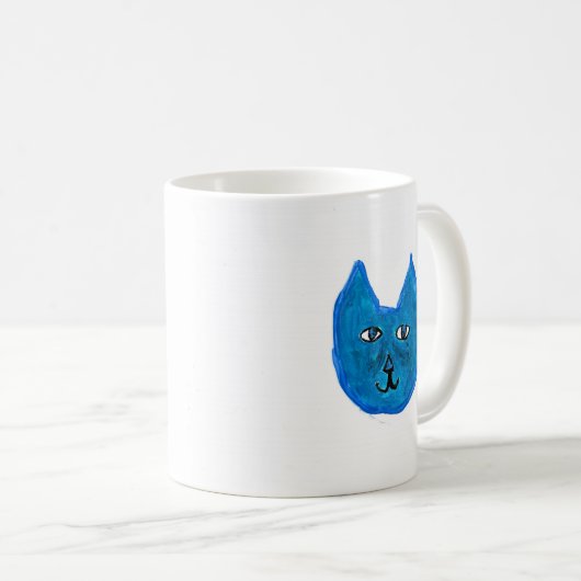 Mug chat bleu (Devant droit)