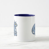 Mug Chat bleu de noeud celtique médiéval d'art (Centre)