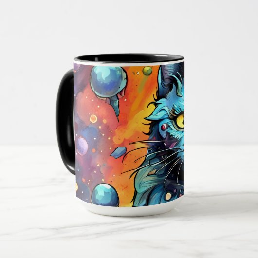 Mug Chat bleu I (Devant gauche)