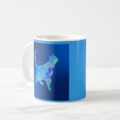 Mug Chat Bleu Rentrant à la Maison (Devant gauche)