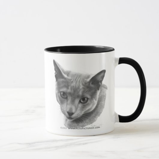 Mug Chat bleu russe (Droite)
