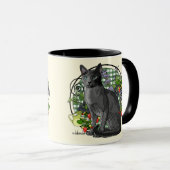 Mug Chat bleu russe avec des baies (Devant droit)