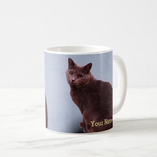 Mug Chat bleu russe de Kitty (Devant droit)