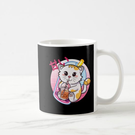 Mug Chat Boba Tea Bubble Tea Amoureux des chats Anime  (Droite)