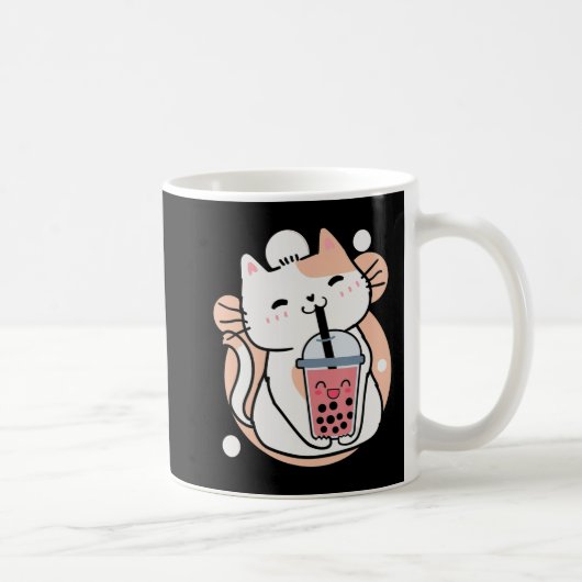 Mug Chat Boba Tea Buble Tea Anime Kawaii Neko Milktea (Droite)