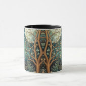 Mug Chat boho ciel nocturne étoilé forêt boisée (Centre)