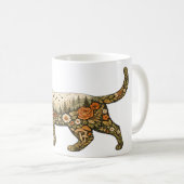 Mug Chat Boho — Nom personnalisé Fleur Chat & Cadeau d (Devant droit)