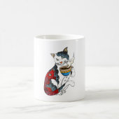 Mug Chat Boire Café Avec Poisson Tatouage Chat & Café (Centre)