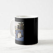 Mug Chat Boit Bière Lunettes de Soleil Mème Chat Drôle (Devant gauche)