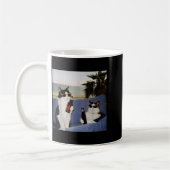 Mug Chat Boit Bière Lunettes de Soleil Mème Chat Drôle (Gauche)