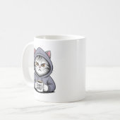 Mug Chat Café ☕🐱 – Design Café pour Amoureux de Chats (Devant gauche)