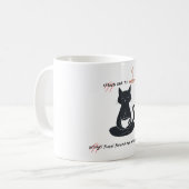 Mug Chat + Café = Griffes” Design Minimaliste (Devant gauche)