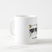 Mug Chat Calico Cool avec Lunettes de Soleil (Devant gauche)