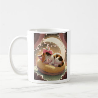 Mug Chat calico dormant, chatte cuite nap