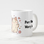 Mug Chat Calicot Kawaii Mignon – Ronronner Plus, S (Devant droit)