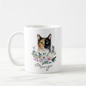 Mug Chat calicot tricolore à l'aquarelle (Gauche)